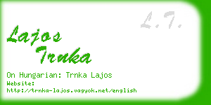 lajos trnka business card